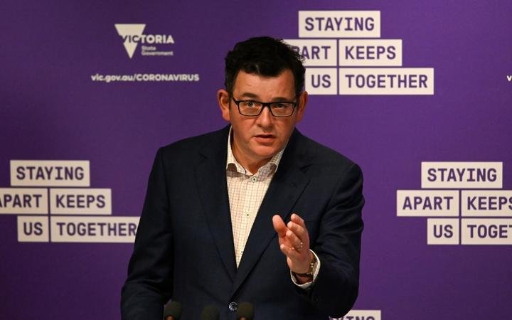 Victorias state premier Daniel Andrews speaks during a press conference in Melbourne on September 6 2020 as the state announced an extension to its strict lockdown law 