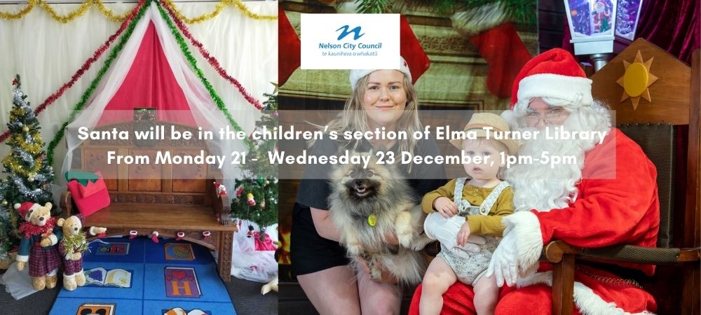 From Monday 21 - Wednesday 23 December, Santa Will Be In The Children’s Section Of Elma Turner Library.