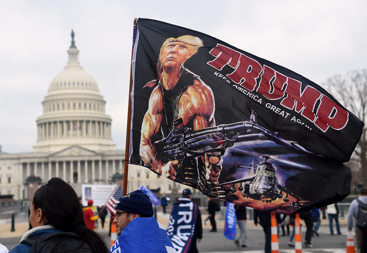 Supporters of US President Donald Trump participate in the Million MAGA March to protest the outcome of the 2020 presidential election, in front of the US Capitol on December 12, 2020 in Washington, DC. (Photo by Olivier DOULIERY / AFP)