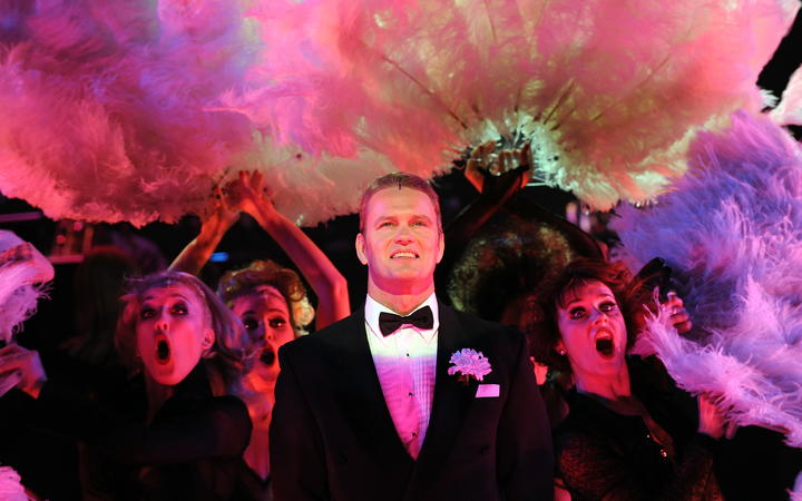 Craig McLachlan plays the part of Billy Flynn during the final rehearsal of the hit musical 'Chicago' in Sydney on May 14, 2009. 