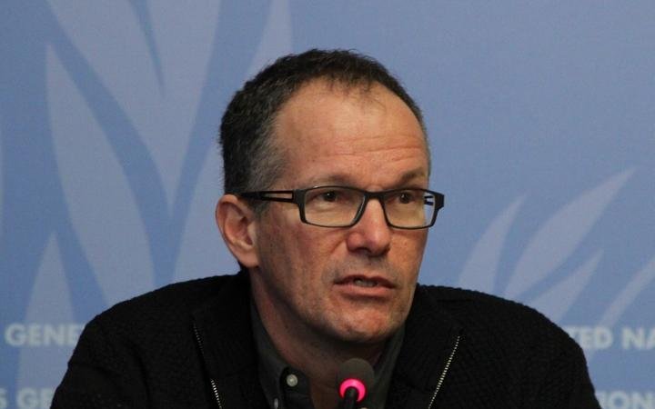 GENEVA, SWITZERLAND - FEBRUARY 13: Peter Ben Embarek, a scientist at the WHO's department of food safety and zoonoses, speaks during a press conference in Geneva, Switzerland on February 13, 2015. 