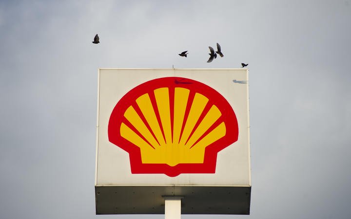 Birds fly over a British-Dutch oil and gas company Royal Dutch Shell PLC sign on October 7, 2020 in Warsaw, Poland.