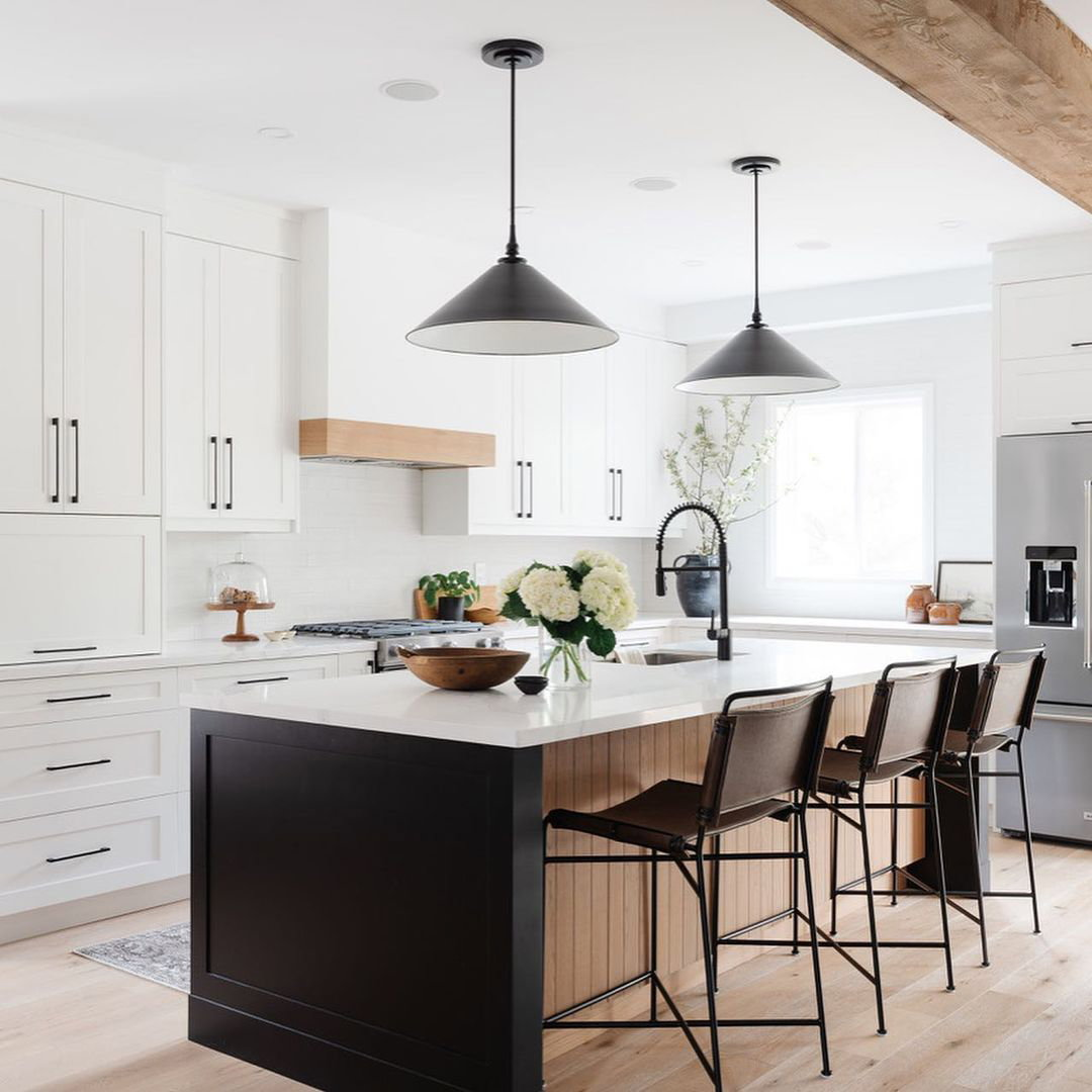 Mixed finishes create a soft, airy feel in this Modern Farmhouse ...